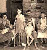 ABD, 1930’lar, Büyük Çöküntü  sırasında bir aile 